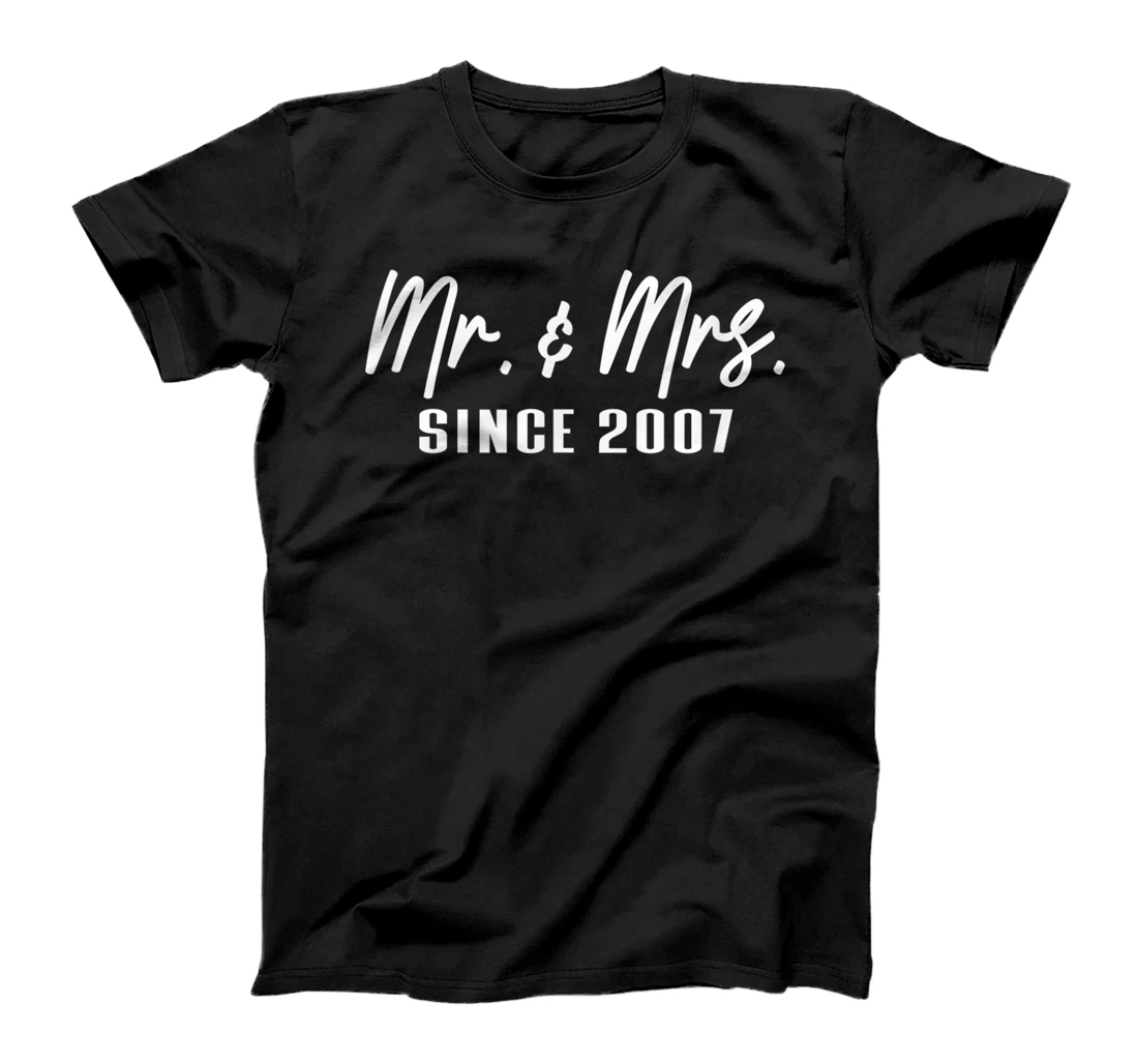 Personalized Romantic Matching Husband & Wife - Mr. & Mrs. Since 2007 T-Shirt, Women T-Shirt