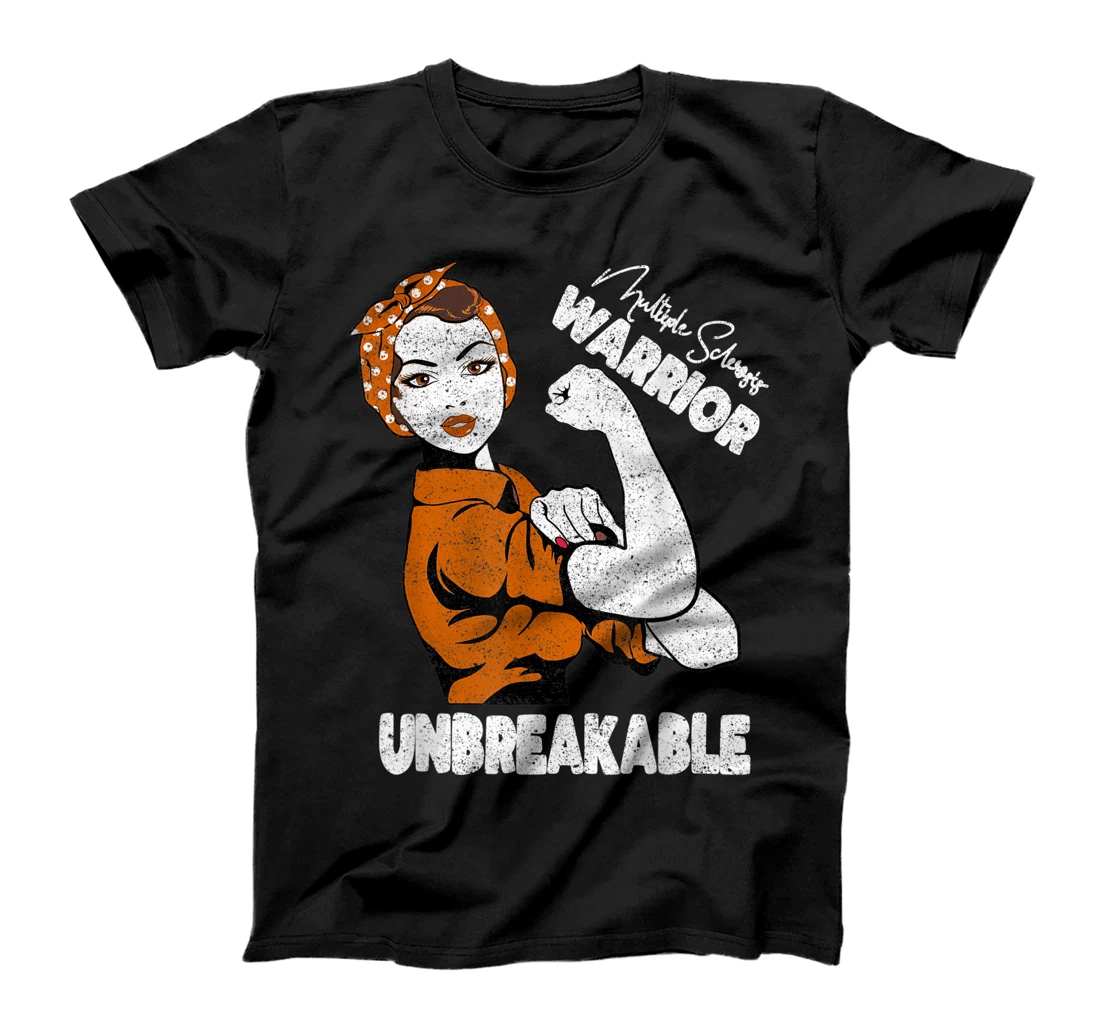 Personalized MS AWARENESS, Multiple Sclerosis Unbreakable Warrior T-Shirt, Women T-Shirt