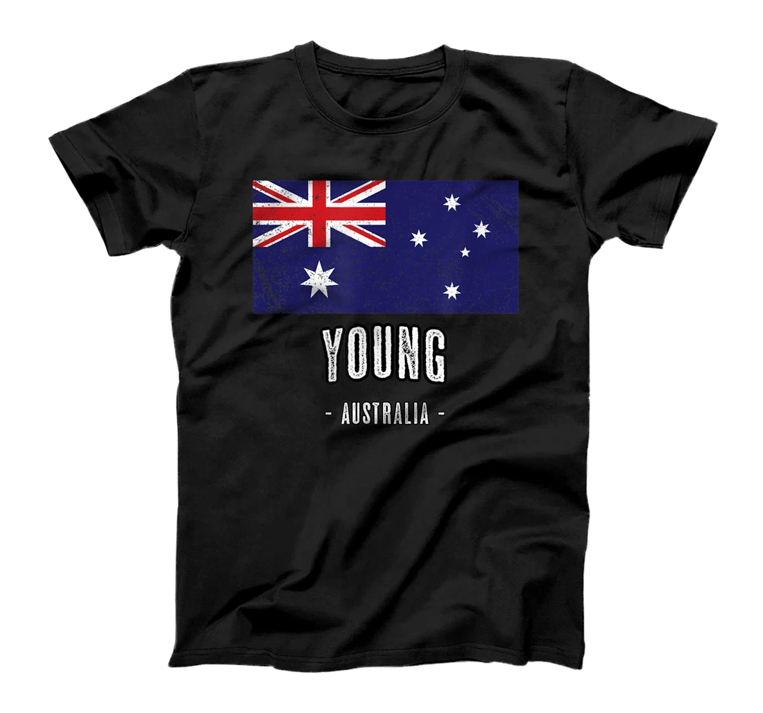 Personalized YOUNG, Australia | Aussie City Merch - Australian Flag T-Shirt, Kid T-Shirt and Women T-Shirt