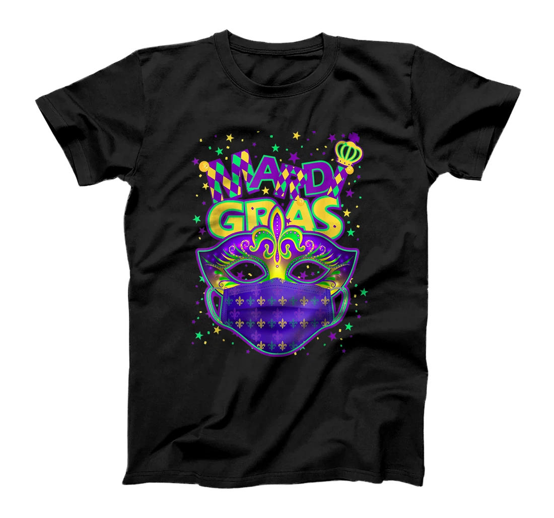 Personalized 2021 Mardi Gras Costume Mardi Gras 2021 Quarantine Face Mask T-Shirt, Women T-Shirt