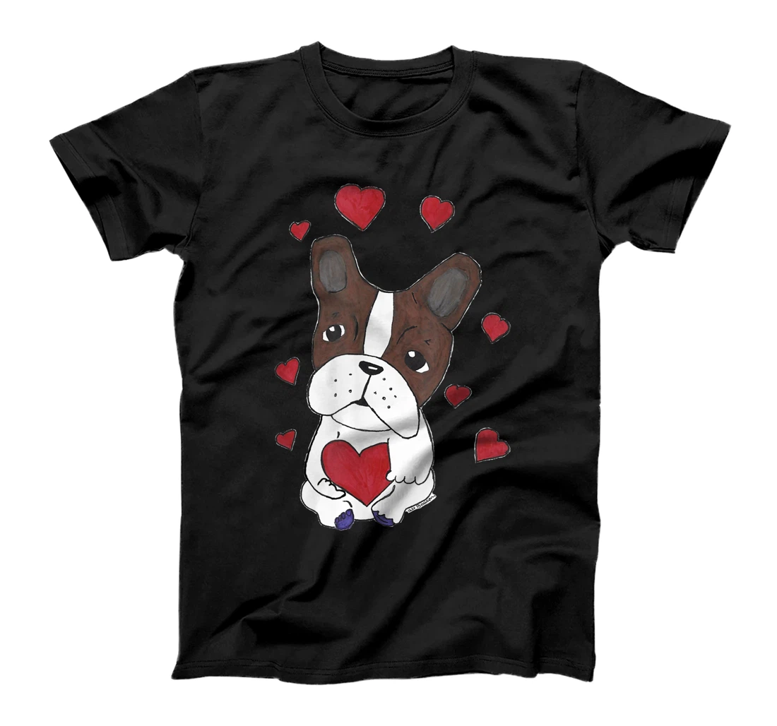 Personalized Boston Terrier Dog with Hearts T-Shirt, Kid T-Shirt and Women T-Shirt