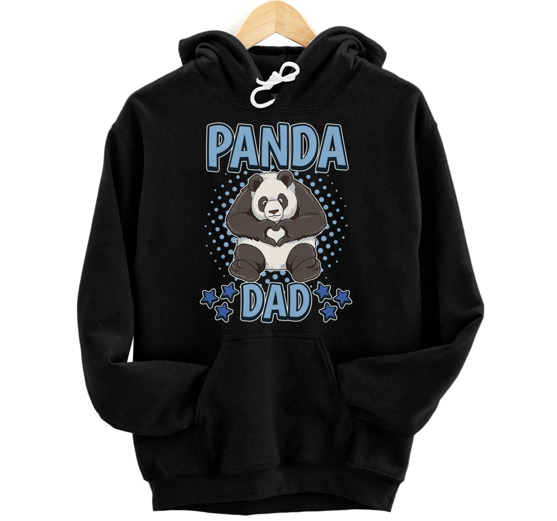 Personalized Mens Panda Dad Daddy Father's Day Panda Pullover Hoodie