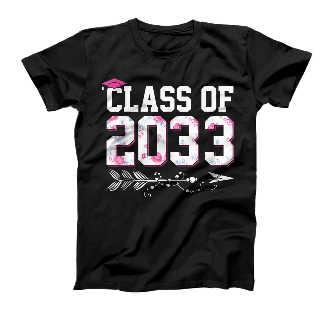 Personalized Class Of 2033 Grow With Me Graduation First Day Of School T-Shirt