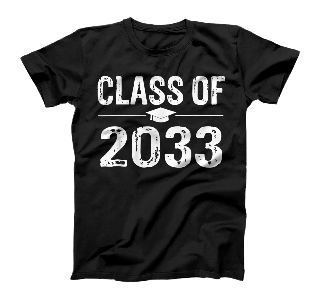 Personalized Class of 2033 Grow With Me School Graduation T-Shirt