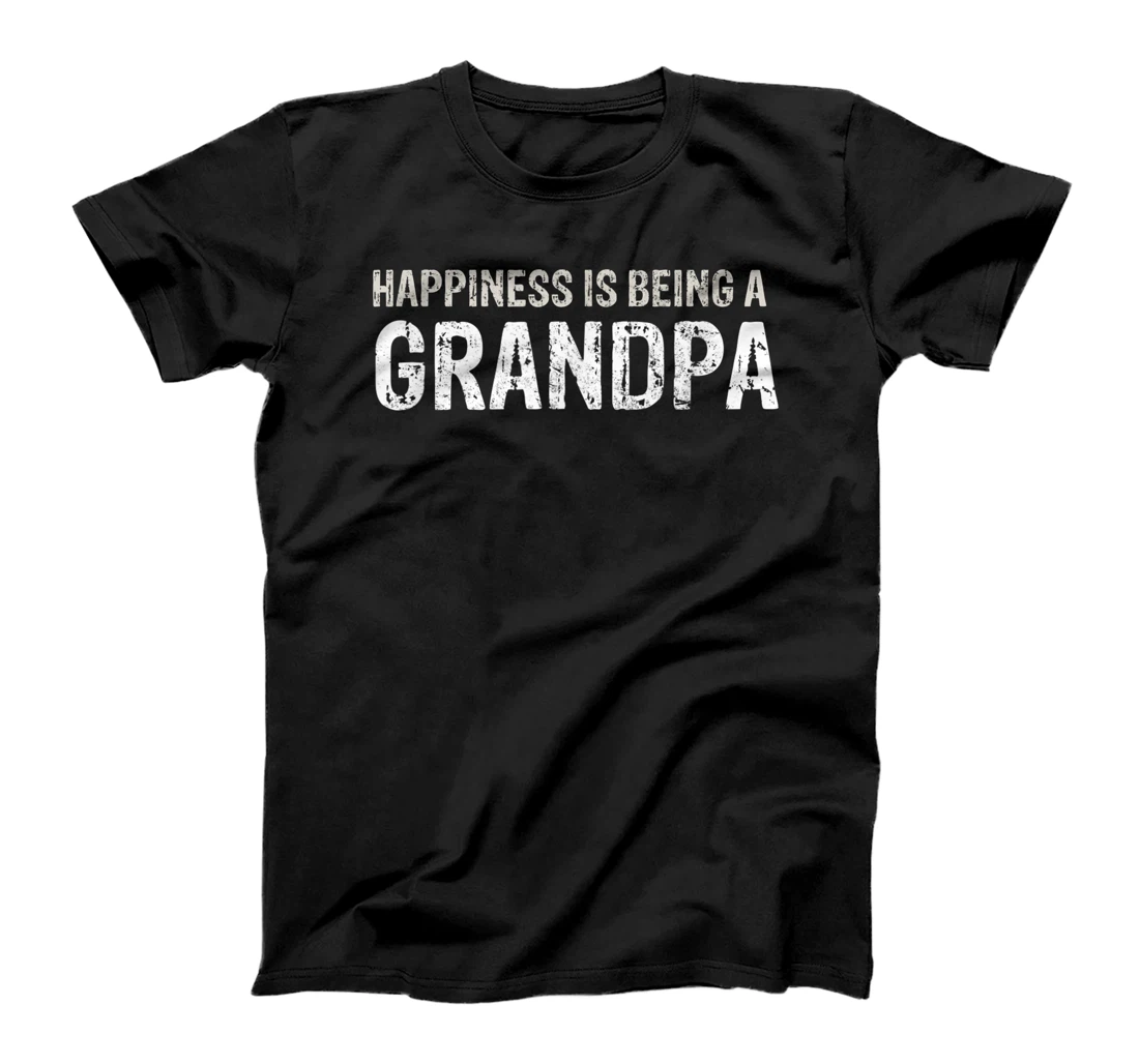Personalized Mens Happiness is being a grandpa father's day T-Shirt