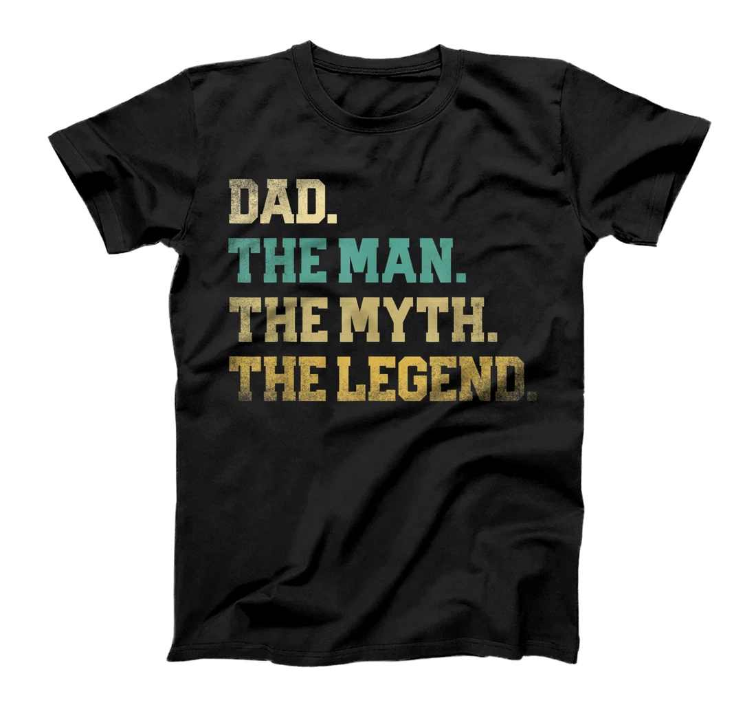 Mens Dad The Man Myth Legend Father's Day Best Top Retro Funny T-Shirt