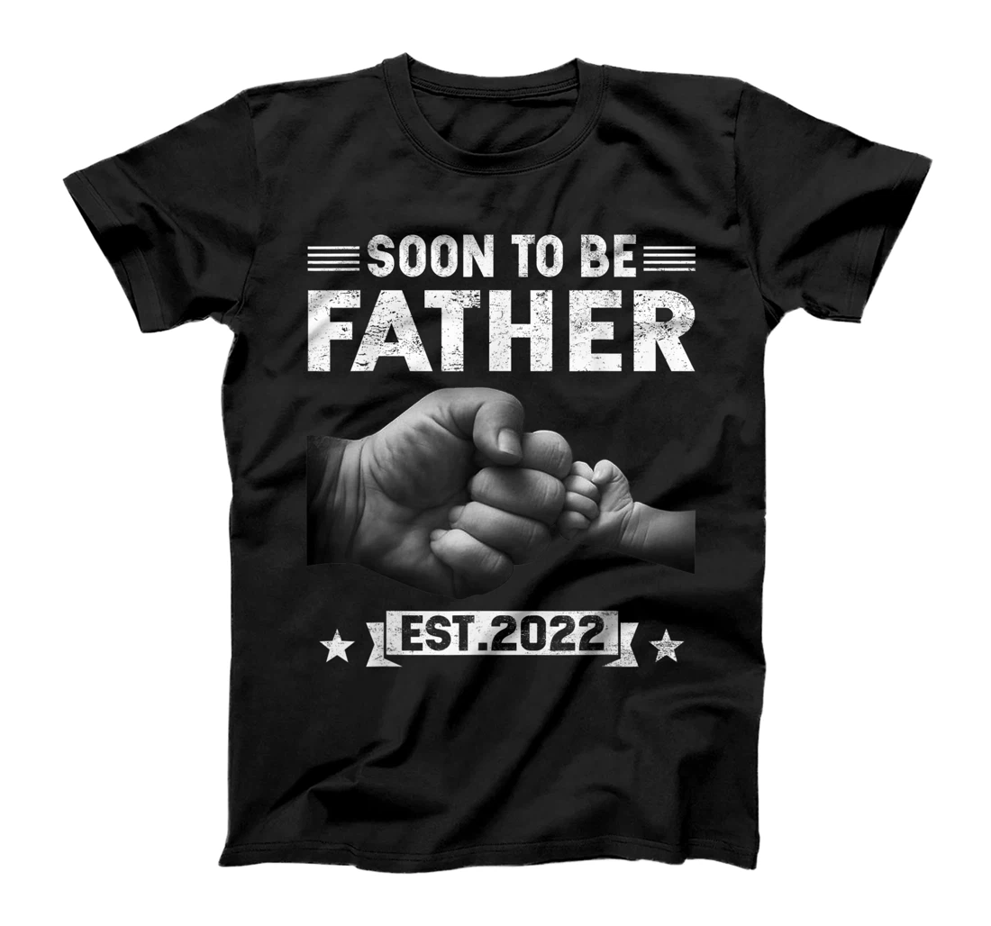 Mens Soon To Be Father Est 2022 Retro First Dad T-Shirt