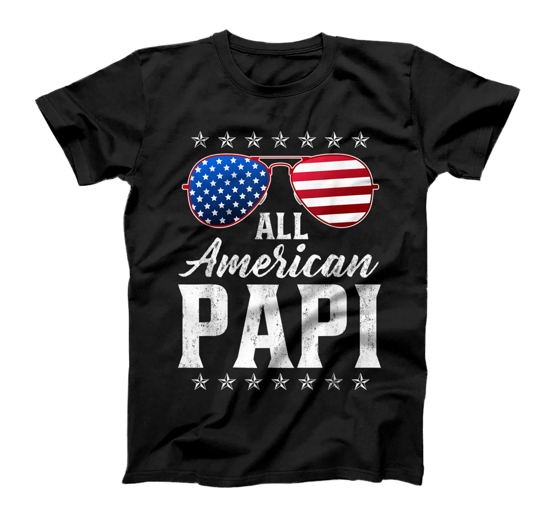 Mens All American Papi 4Th Of July Tshirt Fathers Day Papi Gift T-Shirt