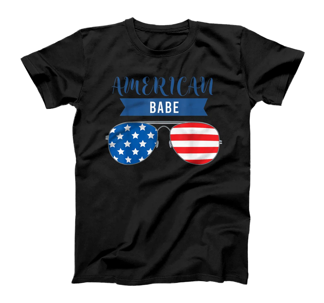 Sunglasses American Cool Babe Independence USA Country T-Shirt