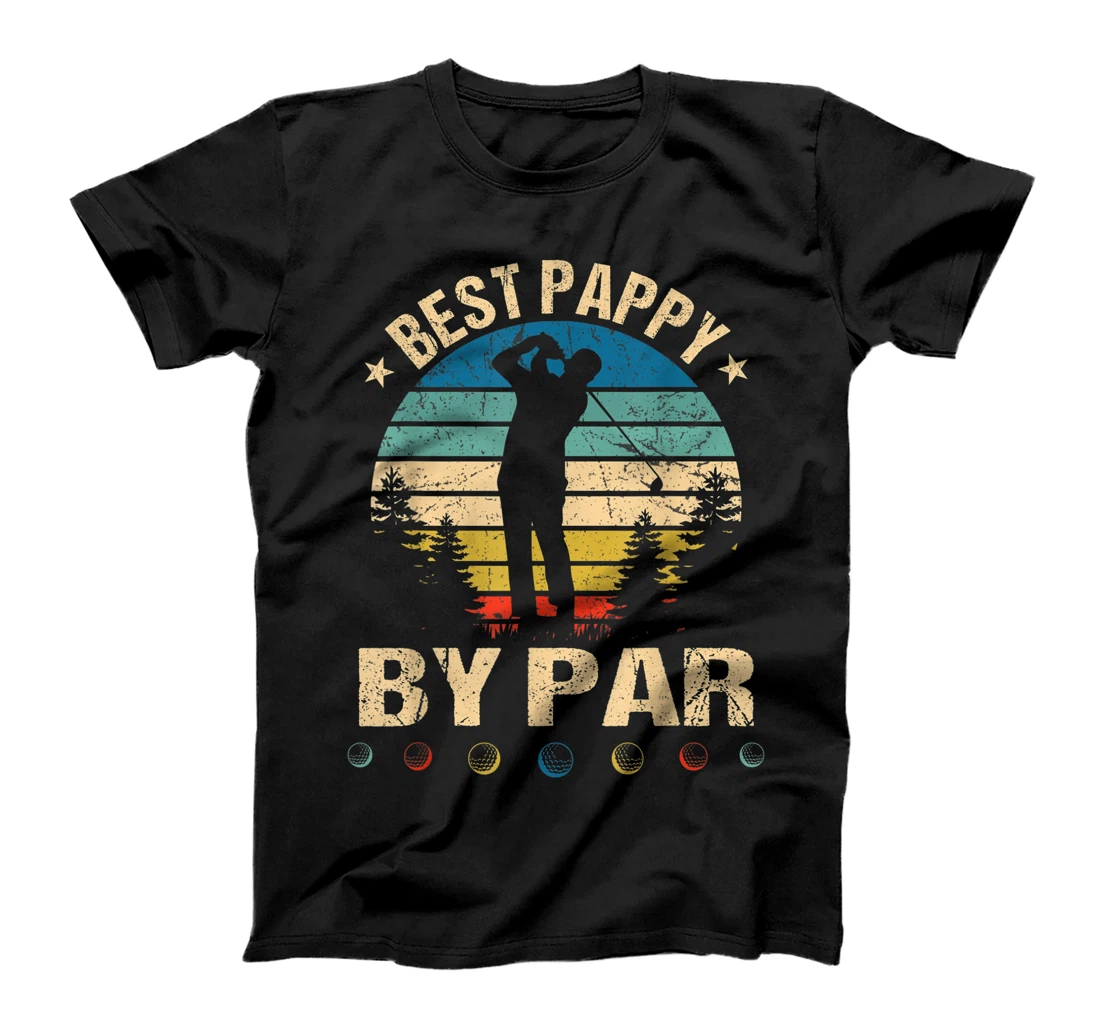 Mens Best Pappy By Par Golfer Funny Father's Day Golf Lover T-Shirt