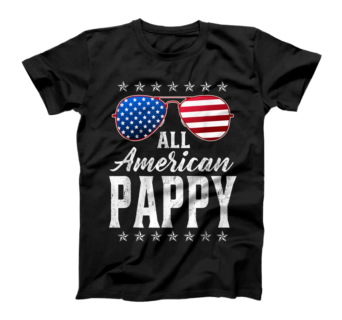 Mens All American Pappy 4Th Of July Tshirt Fathers Day Pappy Gift T-Shirt