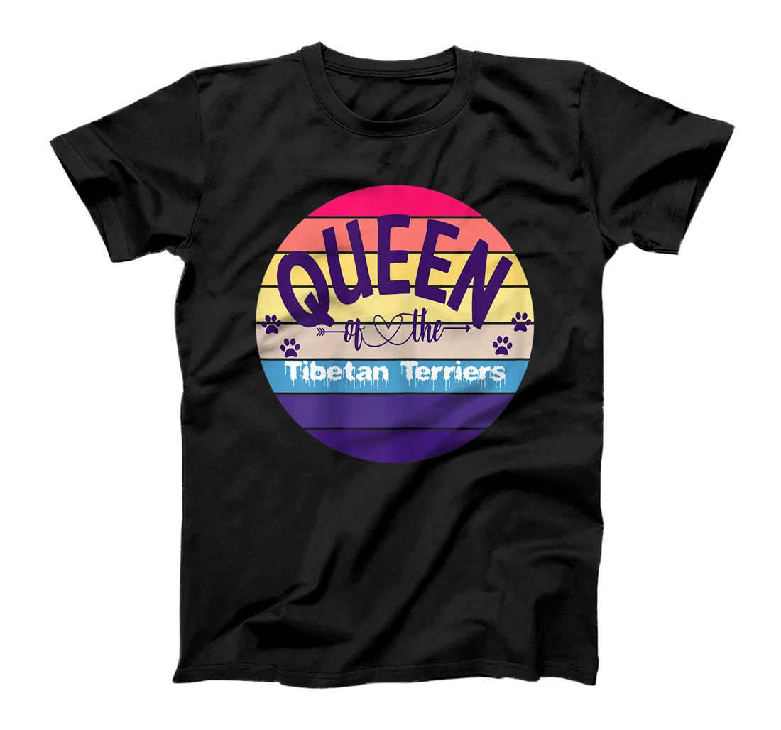 Personalized Womens Queen Of The Tibetan Terriers T-Shirt