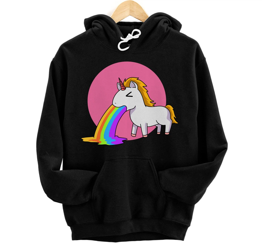 Unicorn sick rainbow Pullover Hoodie