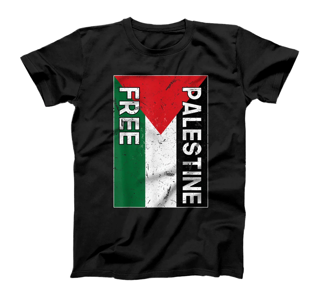 Personalized Palestine Flag Free Gaza I Stand With Free Palestine T-Shirt