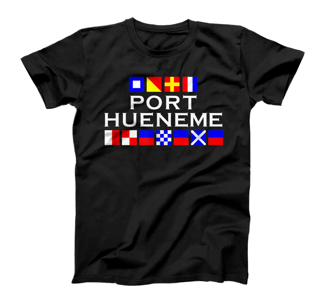 Personalized Port Hueneme Ventura County California Nautical Signal Flag T-Shirt