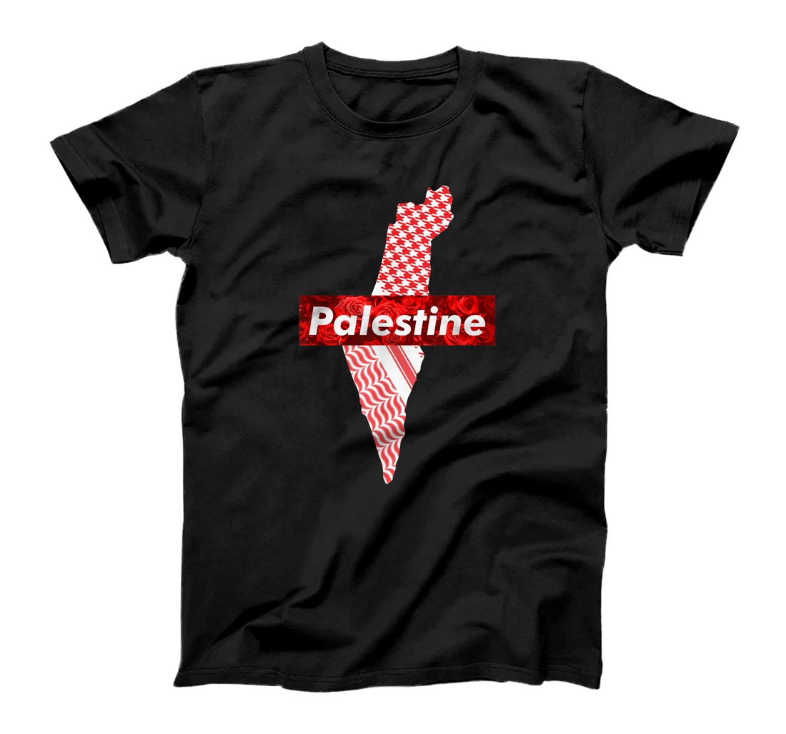 Personalized Palestine Free Palestine Free Gaza Palestine Flag Arabic T-Shirt