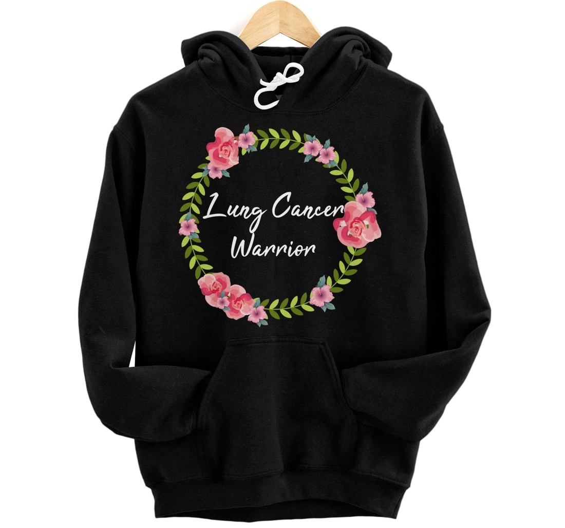 Personalized Lung Cancer Design For Women I Lung Cancer Warrior Pullover Hoodie