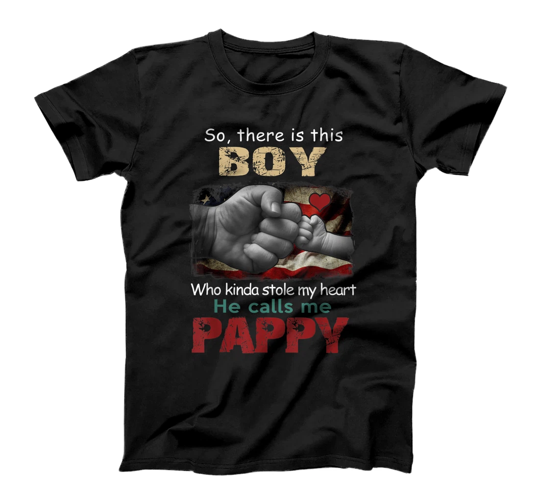 Personalized Mens This Boy Who Kinda Stole My Heart Tshirt The Calls Me Pappy T-Shirt