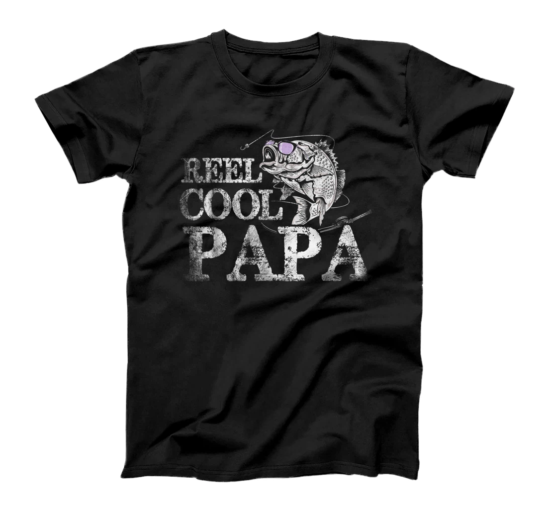 Mens Mens Reel Cool Papa Father's Day T-Shirt
