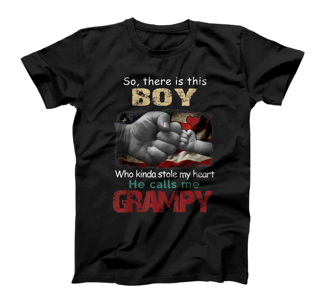 Personalized Mens This Boy Who Kinda Stole My Heart Tshirt The Calls Me Grampy T-Shirt