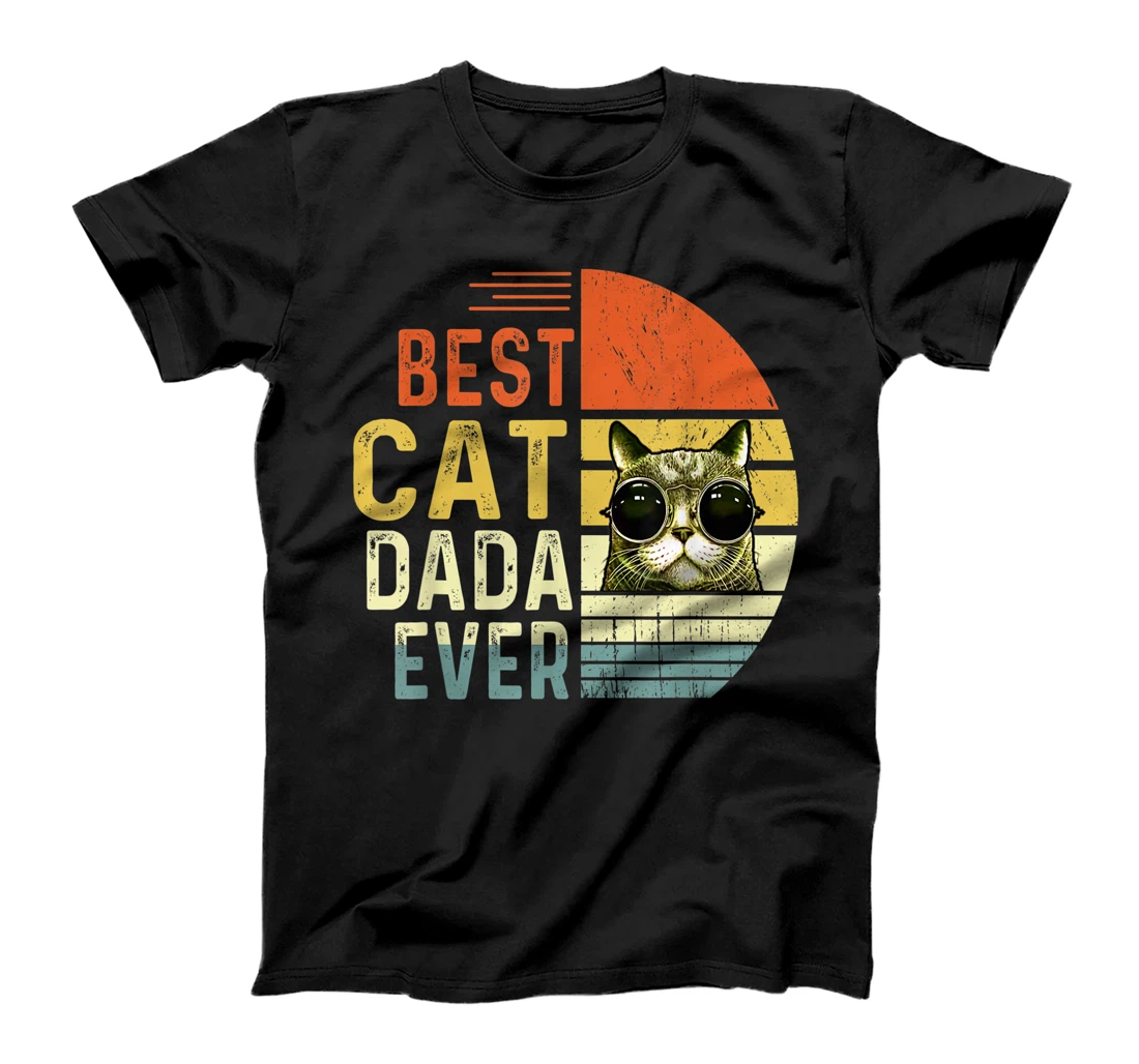 Personalized Mens Vintage Best Cat Dada Ever Gift Funny Fathers Day T-Shirt