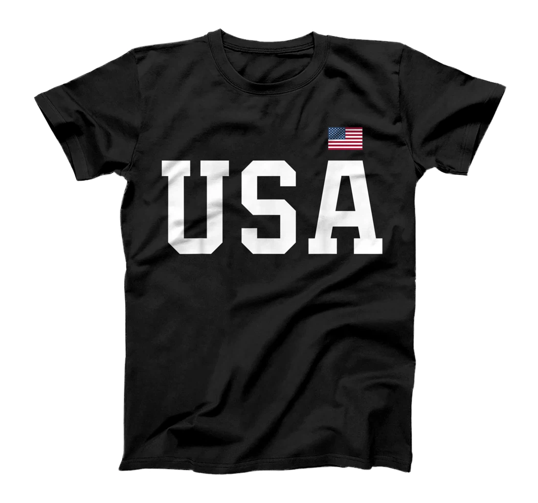 Personalized USA T Shirt Women Men Patriotic American Flag 4th of July T-Shirt