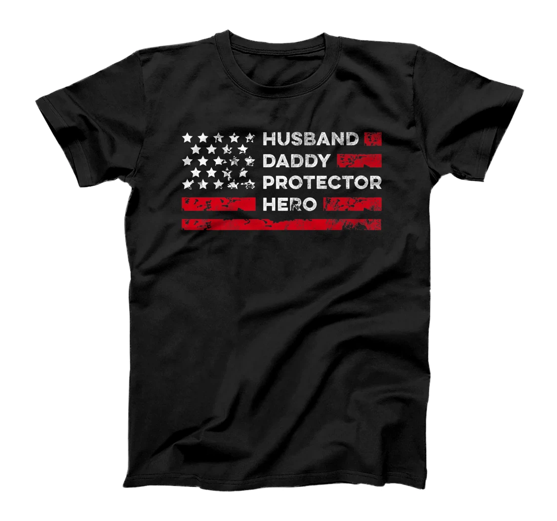 Husband Daddy Protector Hero Father's Day Premium T-Shirt