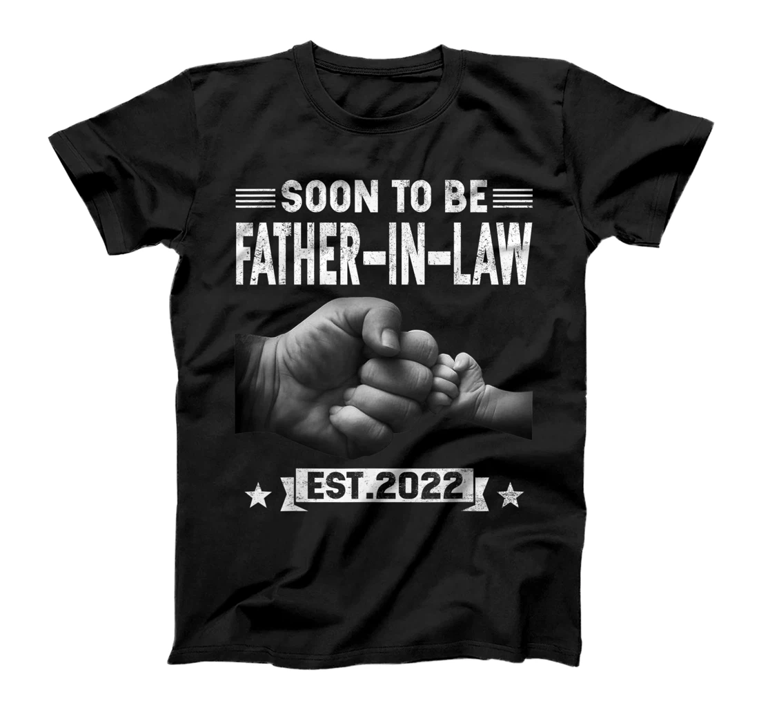 Mens Soon To Be Father-In-Law Est 2022 Retro First Grandpa T-Shirt