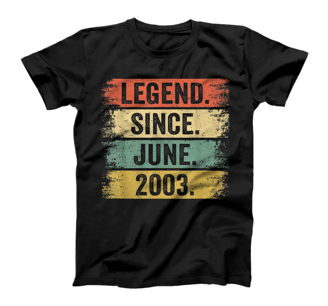 Personalized Legend Since June 2003 Vintage 18th Birthday 18 Years Old T-Shirt