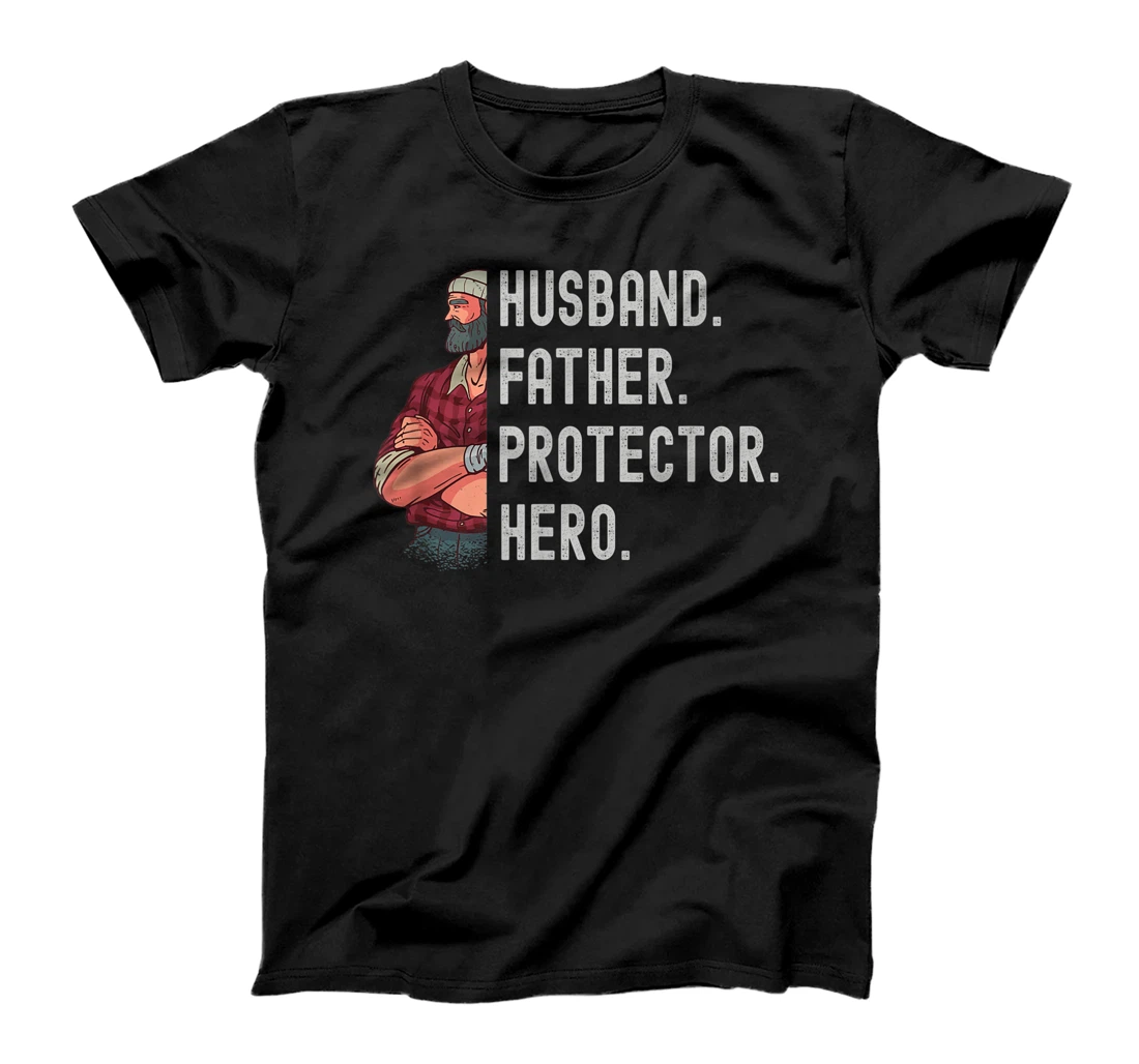 Husband Daddy Protector Hero - Father's Day T-Shirt