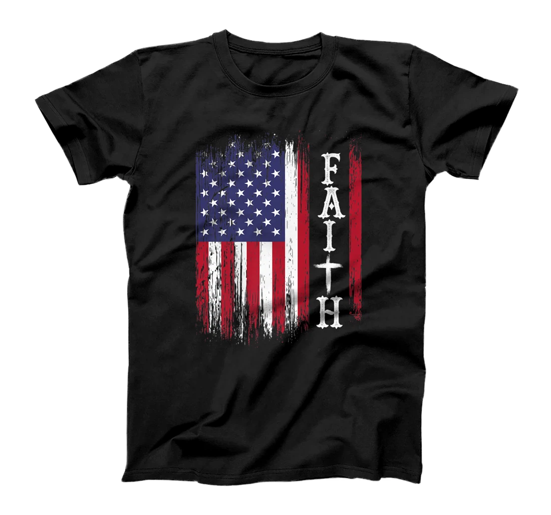 American Flag Faith Independence United States Country Premium T-Shirt