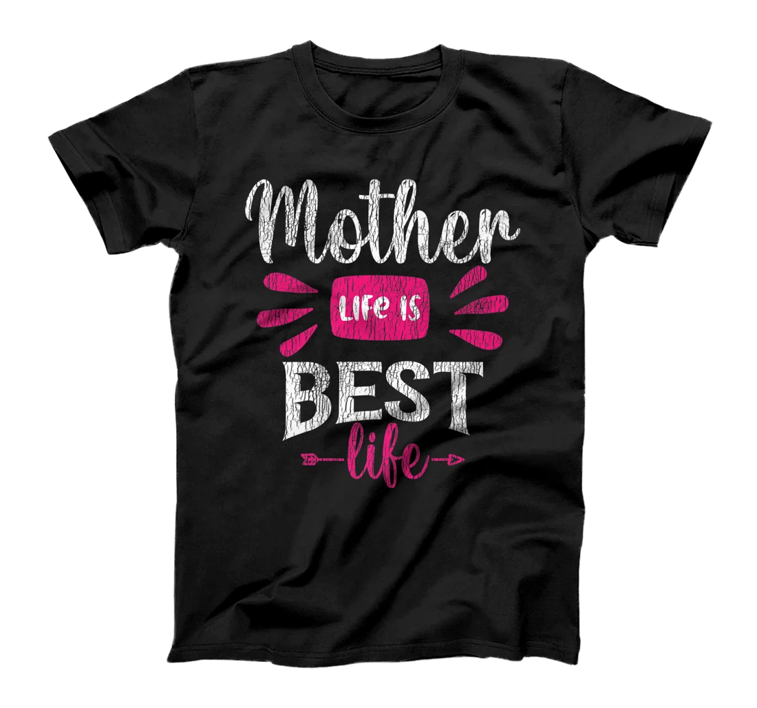 Mother Life Is Best Life Teens Kids Dad Family Matching Mom Premium T-Shirt