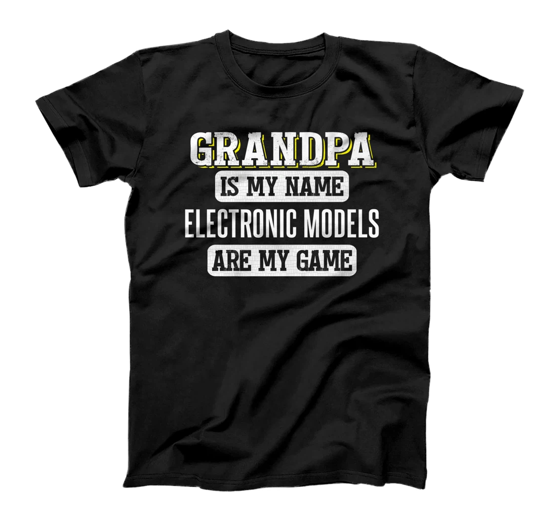 Funny Electronic Models Gift for Grandpa Fathers Day Design Premium T-Shirt