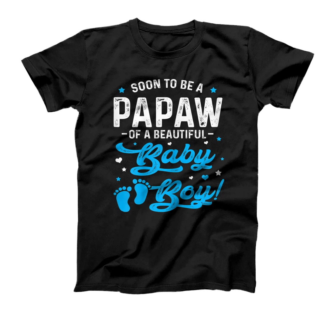 Womens Soon To Be A Papaw Of A Baby Boy New Papaw Expecting Father T-Shirt