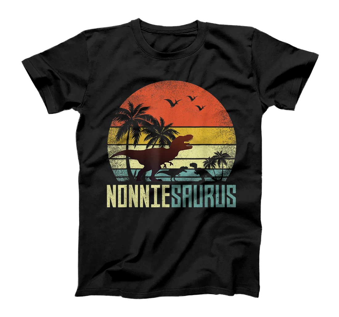 Personalized Nonnie Dinosaur Nonniesaurus 2 Two kids T-Shirt