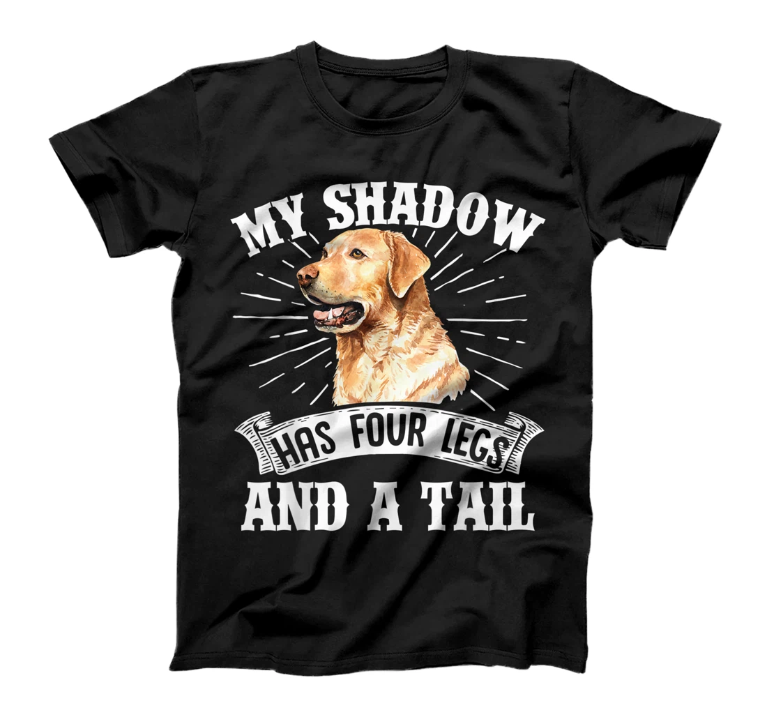 Personalized Retriever Dogs My Shadow Has Four Legs And A Tail Mom Dad T-Shirt