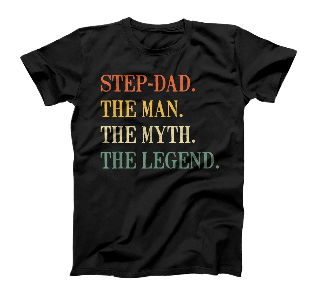 Personalized Mens Stepdad The Man The Myth The Legend T-Shirt For Stepdad T-Shirt