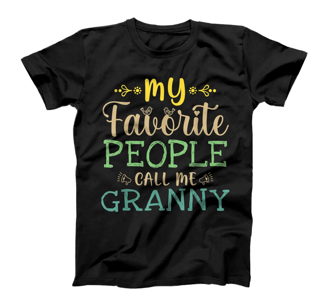 Personalized My Favorite People Call Me Granny Retro Design Funny Granny T-Shirt