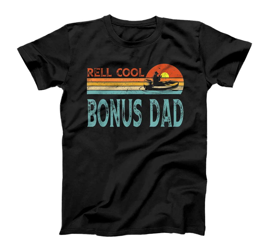 Personalized Reel Cool Bonus Dad Fishing Dad Grandpa Fathers Day Fishing T-Shirt