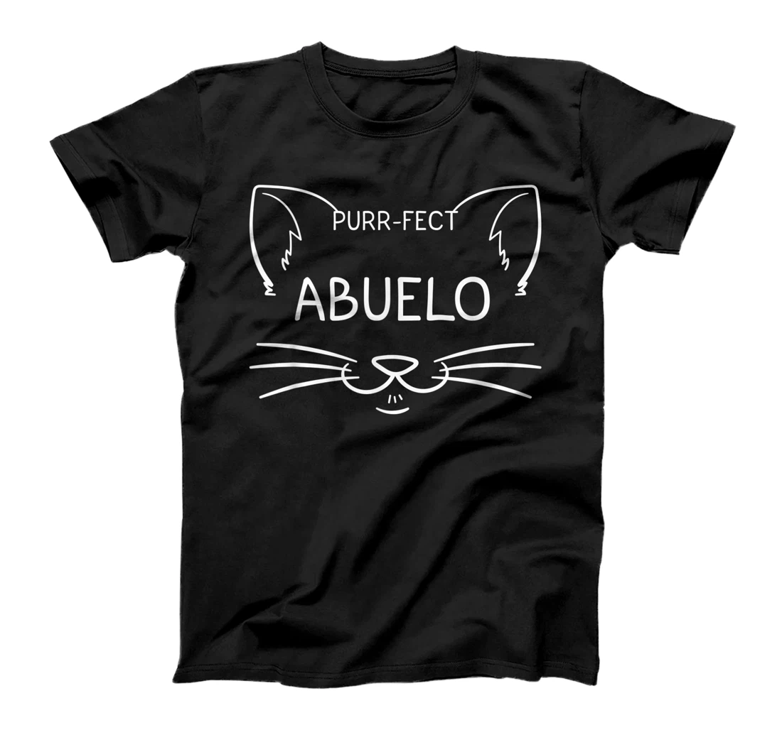 Personalized Purr-fect Abuelo Funny Cat Lover Grandfather Kitty Owner T-Shirt