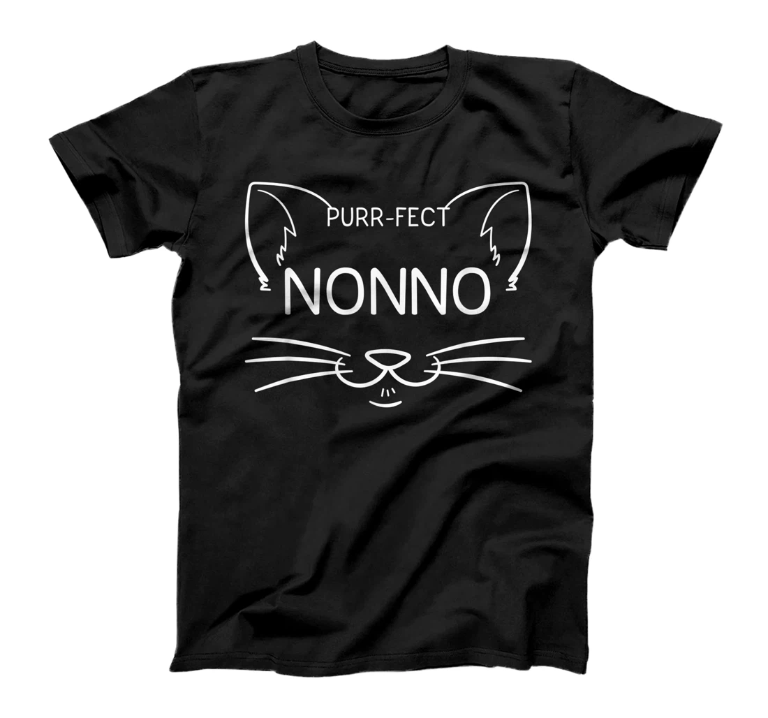 Personalized Purr-fect Nonno Funny Cat Lover Grandfather Kitten Owner T-Shirt