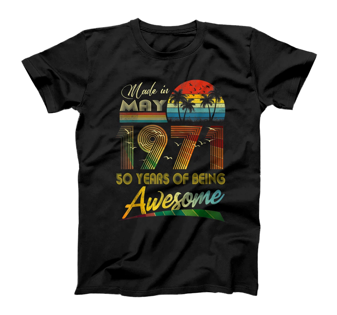 50th Birthday Gift Vintage Retro May 1971 50 Years Old T-Shirt