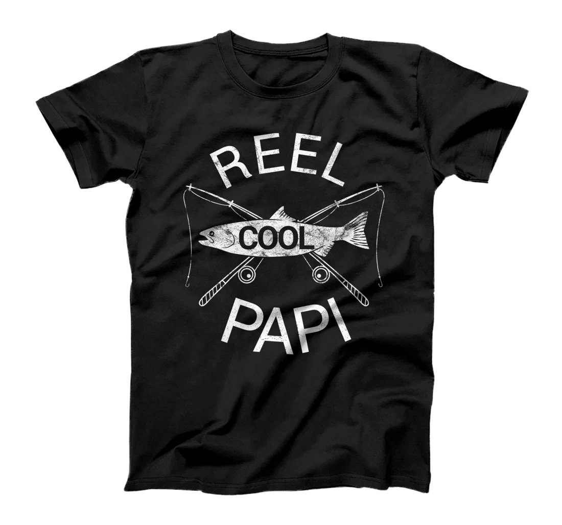 Mens Papi Shirt Birthday Father's Day Fishing Fish Funny Humor Premium T-Shirt