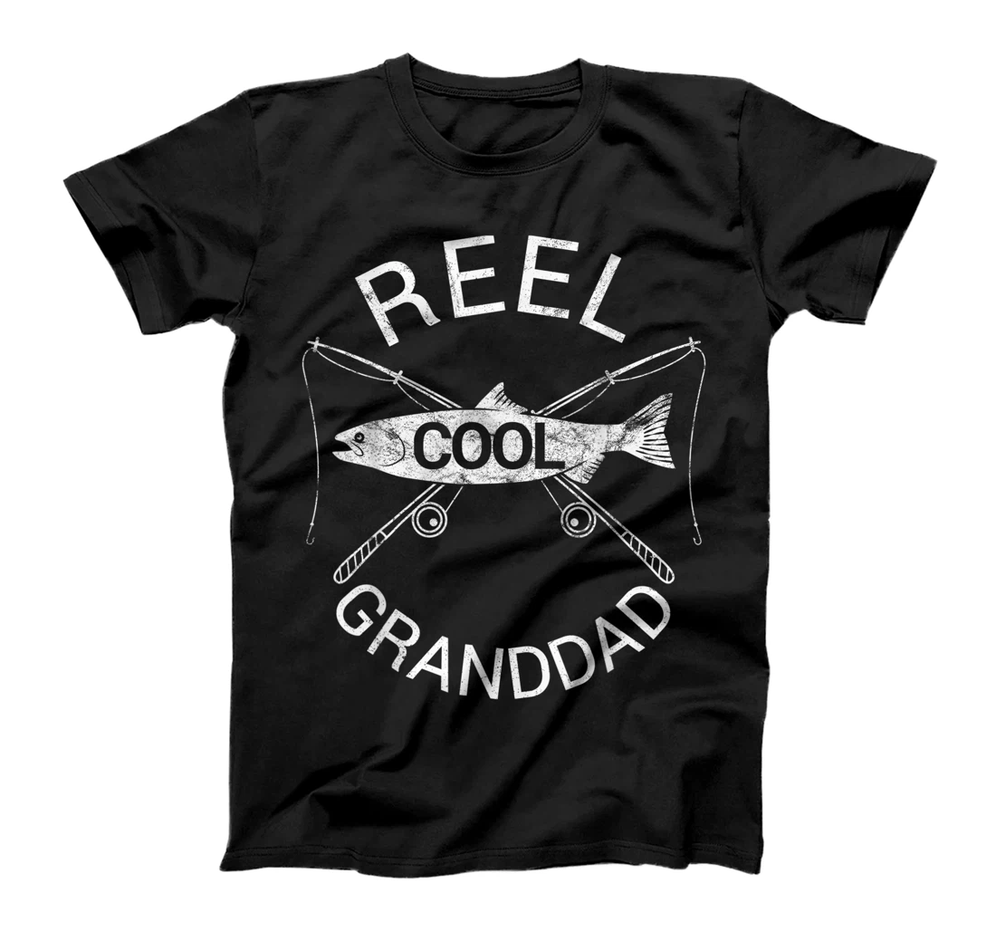 Mens Granddad Grandpa Dad Birthday Father's Day Fishing Funny T-Shirt