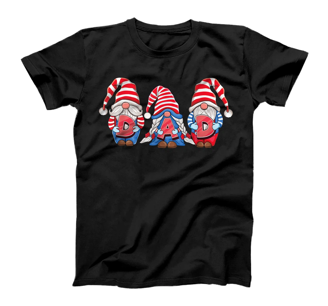 Gnome Dad USA flag pattern fathers day design papa gnomes T-Shirt