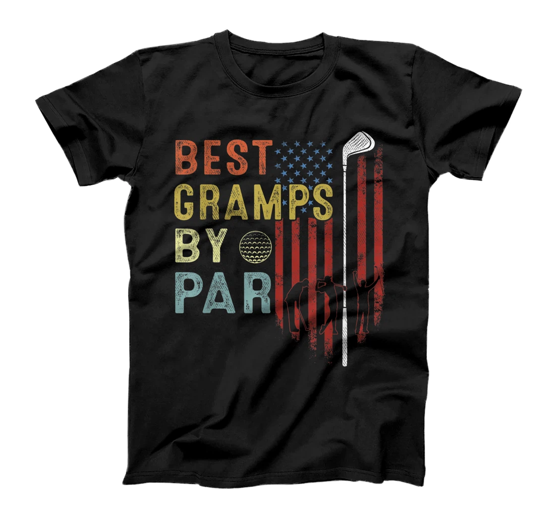 Personalized Best Gramps By Par Flag Shirt Father's Day Golfing T-Shirt