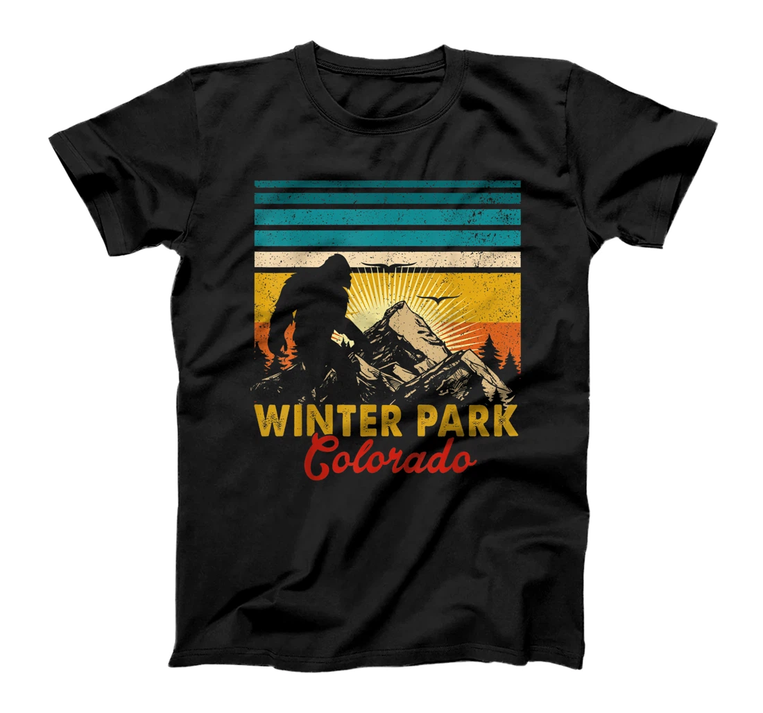 Personalized Winter Park Colorado Bigfoot National Park Mountains Camping T-Shirt
