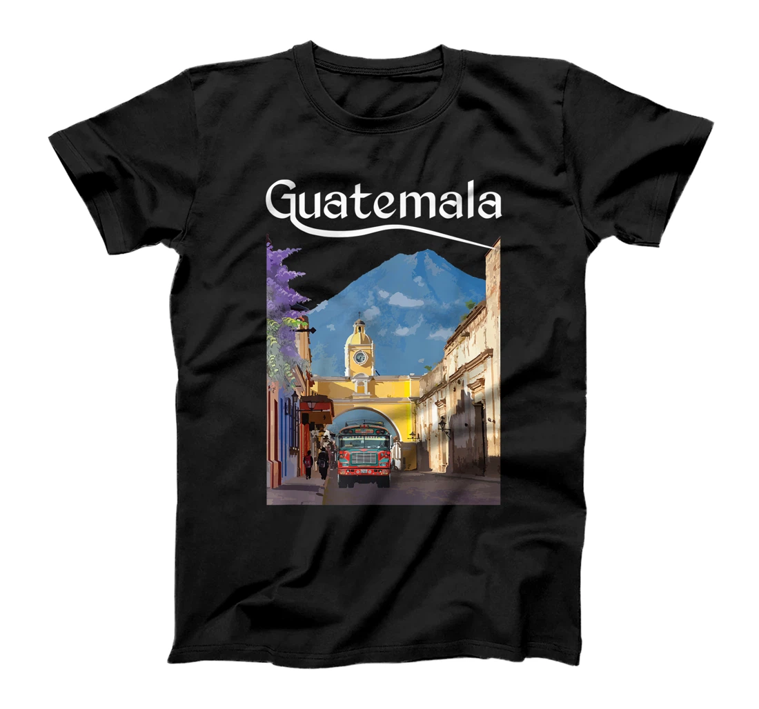 Personalized Guatemala Chicken Bus Antigua Chapin Quetzal Guate Tikal 502 T-Shirt