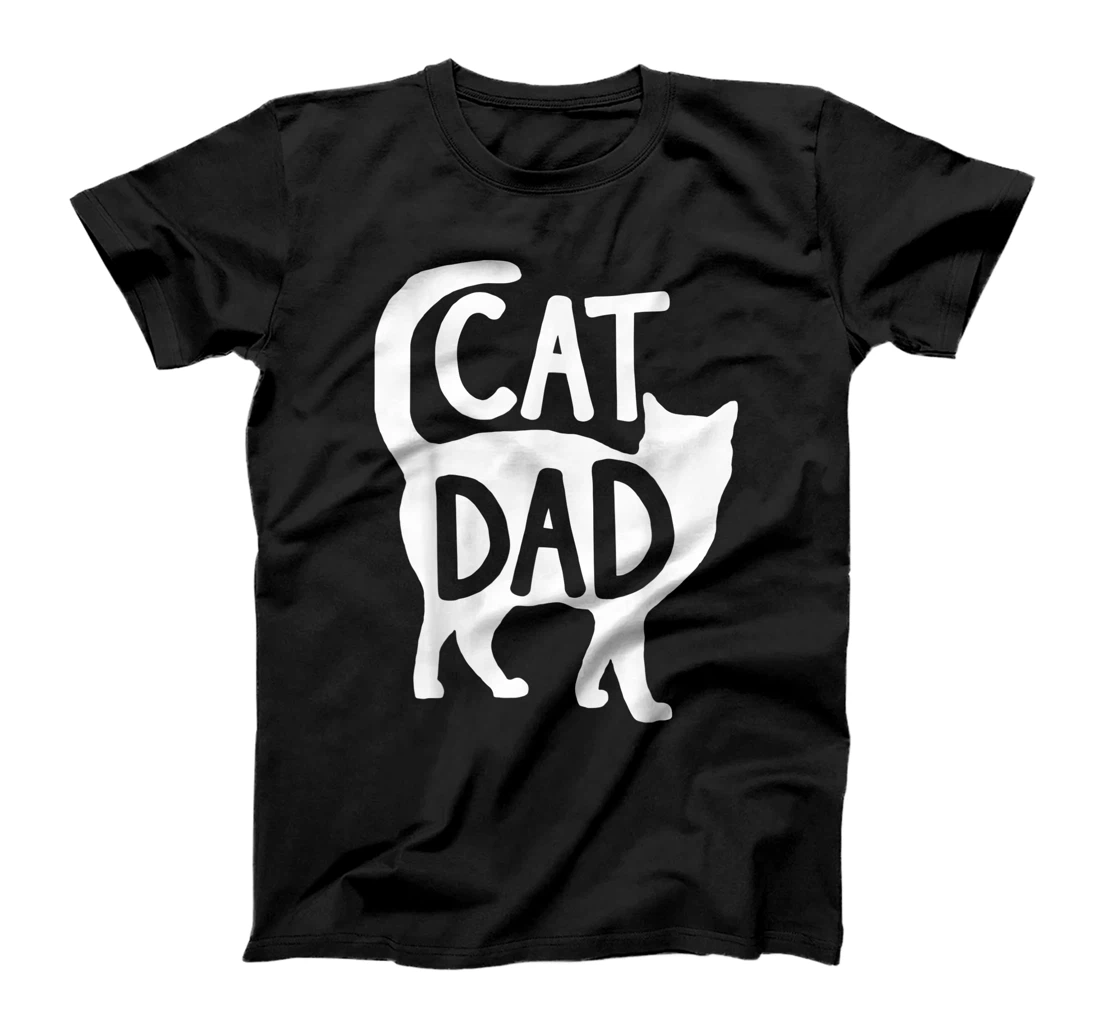 Personalized Mens Best Cat Dad Fathers Day Men Kitty Daddy Papa T-Shirt