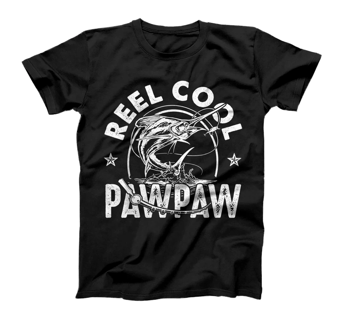 Mens Reel Cool Pawpaw Fishing Lover Fisherman Funny Father's Day T-Shirt